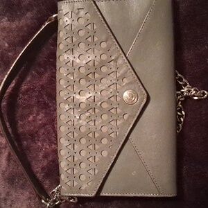Rebecca Minkoff Metallic Gold Wristlet with Chain